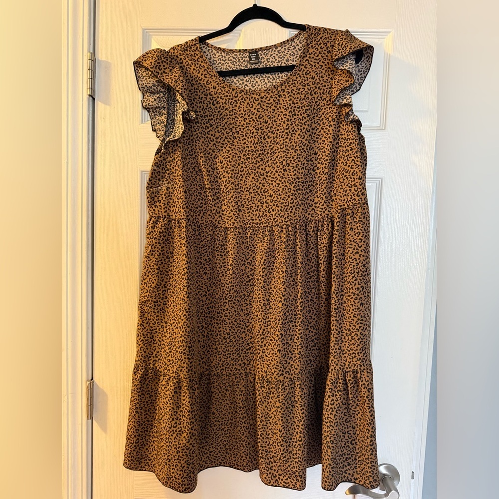 Brown Leopard Print Dress SHEIN Size XXL